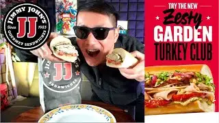 Jimmy John's New Zesty Garden Turkey Club Sandwich Review | How To Get Free Jimmy John's Sub!