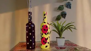 Tried Baking soda hack for bottle painting | 2 very easy bottle art