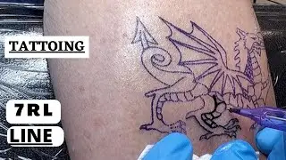 Dragon Line | Tattoo Time Lapse
