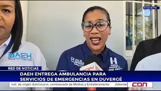 DAEH entrega ambulancia para servicios de emergencias en Duvergé