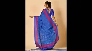 Fancy top selling turky Crepe silk saree blue colour #saree#stainsilksaree#silksaree#sareelovers