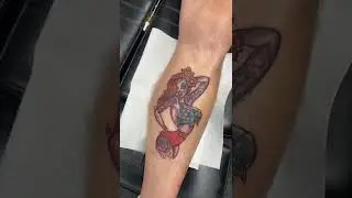 Jessica rabbit pinup tattoo done by DJ Guinan 💉