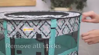 #Tasdise - Portable Pet Playpen Folding Steps Show