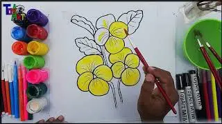 How to Draw Flowers Drawing Very Easy and Colour Step by Step by ToyArt MTM Channel