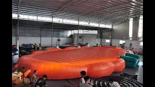 20m L*12m W Giant pumpkin bounce pad without lantern face