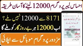 How to Apply for Ehsaas Labour Program|Ehsas Mazdoor Program 12000 Cash|Mazdoor Ehsaas Program|Part2