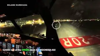Taxi on the GREEN! Approach and Landing - Singapore Changi Intl Airport