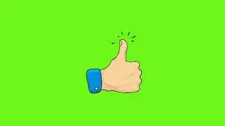 Green Screen LIKE Thumbs Up Button Animation Cute | Free To Use TOP Green Screen Button