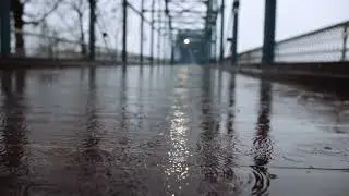 Free Stock Videos || Royalty Free Videos || rain water puddle in the bridge