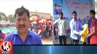 State Level Sub-Junior Swimming Competition Held In Kothagudem | V6 News