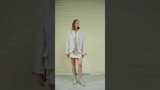 Sustainable Spring Style: JNBY Textured Cardigan, Eco-Friendly Blazer, & A-Line Linen Skirt ‬