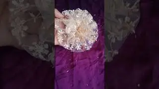 How to make net fabric flower | Easy flower making with net fabric |  Net fabric craft