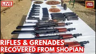 J&K News LIVE: Weapons Of Lashkar Terrorists Recovered | Cache Of Arms & Ammunition Seized