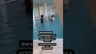 Cedric Soares teaching Bukayo Saka how to swim in Greece today! 😍 12/03/21