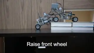 Lego Power Functions six wheeled vehicle step climbing explained