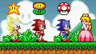 Sonic 1 in Super Mario Bros. 1 SNES (Sonic Boll 1.9.3). ᴴᴰ