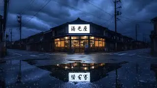 Soft Rain Falling on a Japanese Street | Night Lofi Focus