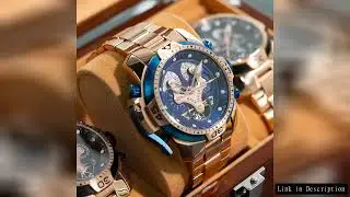 Reef Tiger Designer Sport Mens Watch Rose Gold Perpetual Calendar Date Day Complicated Mechanical Br
