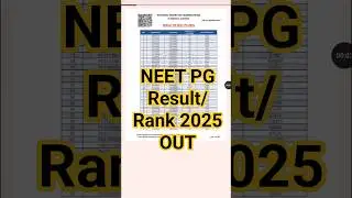NEET PG Result 2025 OUT 🔵 How To Check NEET PG Result 2025 #neetpgresult2025 #neetpgscore