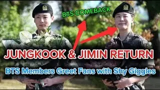 Jungkook & Jimin Return! BTS Members Greet Fans with Shy Giggles | kpop, ENG SUB