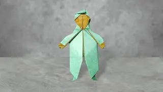 【遊べる折り紙】人間フィギュアの作り方 How to make an origami human figure you can play with