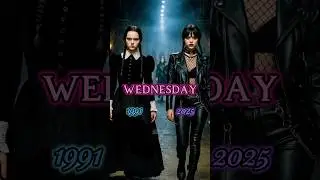 Addams Family Then & Now: 1991 vs 2025 #wednesday #addamsfamily