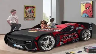 Lit voiture enfant |Lit original pour gar&ccedil;on en forme de voiture | Kids car bed