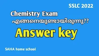 SSLC chemistry answer Key / 2022