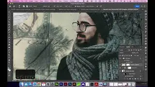 Adobe Photoshop&ndash;Create a vintage, textured postcard composite collage (using layers & blend modes)