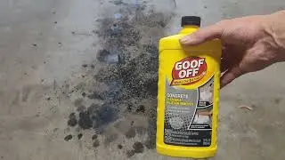 Как очистить масляные пятна на бетоне с помощью Goof Off!