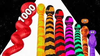 Snake Run Race vs Wrapper Runner - All Level Gameplay (Max Level, Math Game) Mobile Games