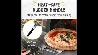Checkered Chef Pizza Peel - Extra Large, Stainless Steel Metal Pizza Paddle with Folding Handle