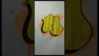 Como Dibujar la letra M estilo THROW UP #graffitiart #art #graffiti #graff #dibujo #lettering #arte