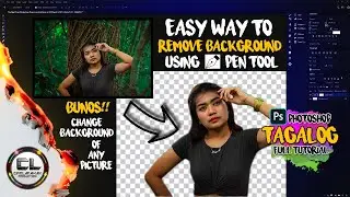 Remove and Change Background Using Pen Tool || Tagalog Photoshop Tutorial