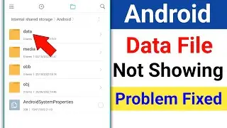 How to Fix Android Data File Not Showing Problem । Data File Not Showing On Android Problem Solve