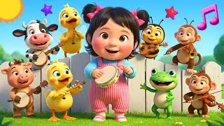 🎵 Abejita Chiquitita 🐝, Patito Juan 🐥, Lola 🐮, Mono 🐵, Sapito 🐸 & Cerdito 🐷🐶 - Funny Band Kids Songs