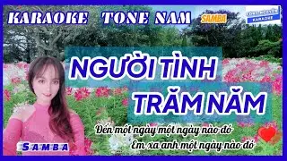 Karaoke NGƯỜI TÌNH TRĂM NĂM samba Tone Nam | Công Nguyễn
