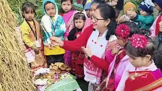Pre Bhogali Bihu Celebration At Kidzee Amingaon on 10th January 2025