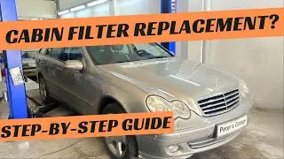 Mercedes C-Class W203 Cabin Air filter location replacement C180 C200 C220 C230 C280 C320