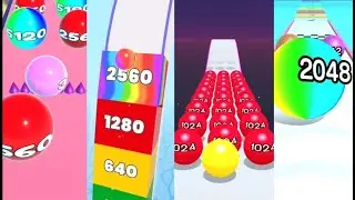(7) 🔴🎮⚡ Ball Run 2048 Relax Run Challenge | Multi Games