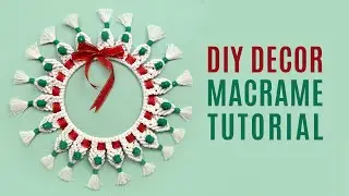 DIY Round Macrame Decor NEW Design with Ribbon 🎀