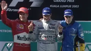 Ваш любимый Гран-при Малайзии &mdash; первая победа Райкконена 2003 года, первый подиум Алонсо