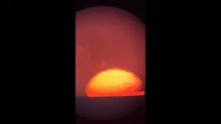 green flash at sunset from Kona, Hawaii