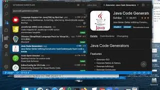 Using the Sohibe Java Generator Extension to VSCode
