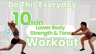 10-Minute Legs And Glutes Tone And Strength Workout - All Standing | No Jumping | No Repeats