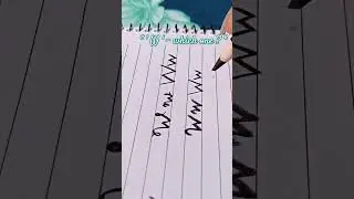 W - alphabet letter cursive handwriting designs #handwriting #calligraphy #satisfying
