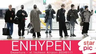 엔하이픈 '엔진, 새해 복 많이 받아요!' [STARPIC] / ENHYPEN Departure - at Incheon Airport 20240111