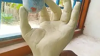 How to make Sculpture art of holding Hand