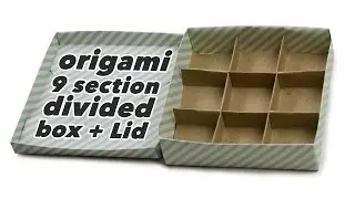 Origami 9 Section Box + Divider + Lid Tutorial - DIY - Paper Kawaii
