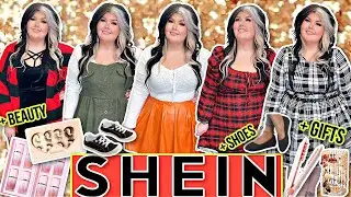 HUGE $400 SHEIN CURVE Plus Size Try On Haul + Holiday Gifts & Beauty! | Nov 2022